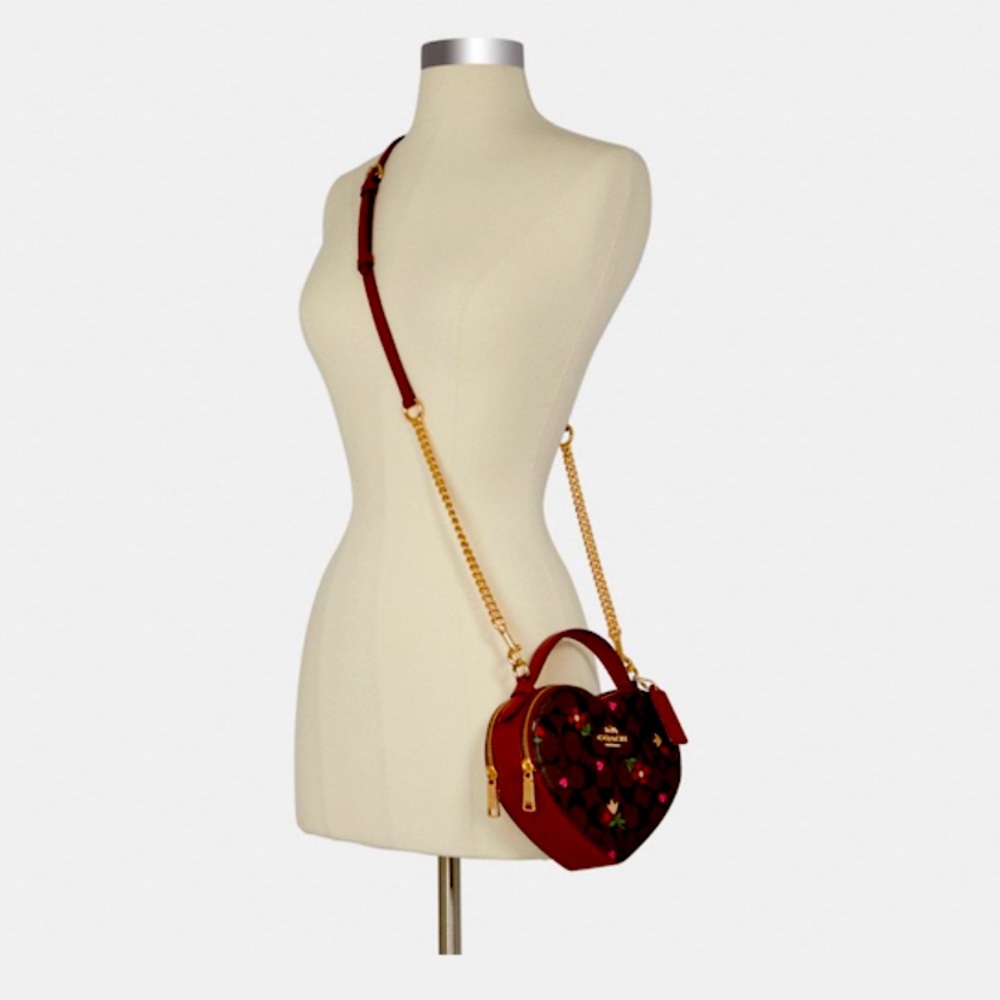Coach Valentine’s heart hand bag